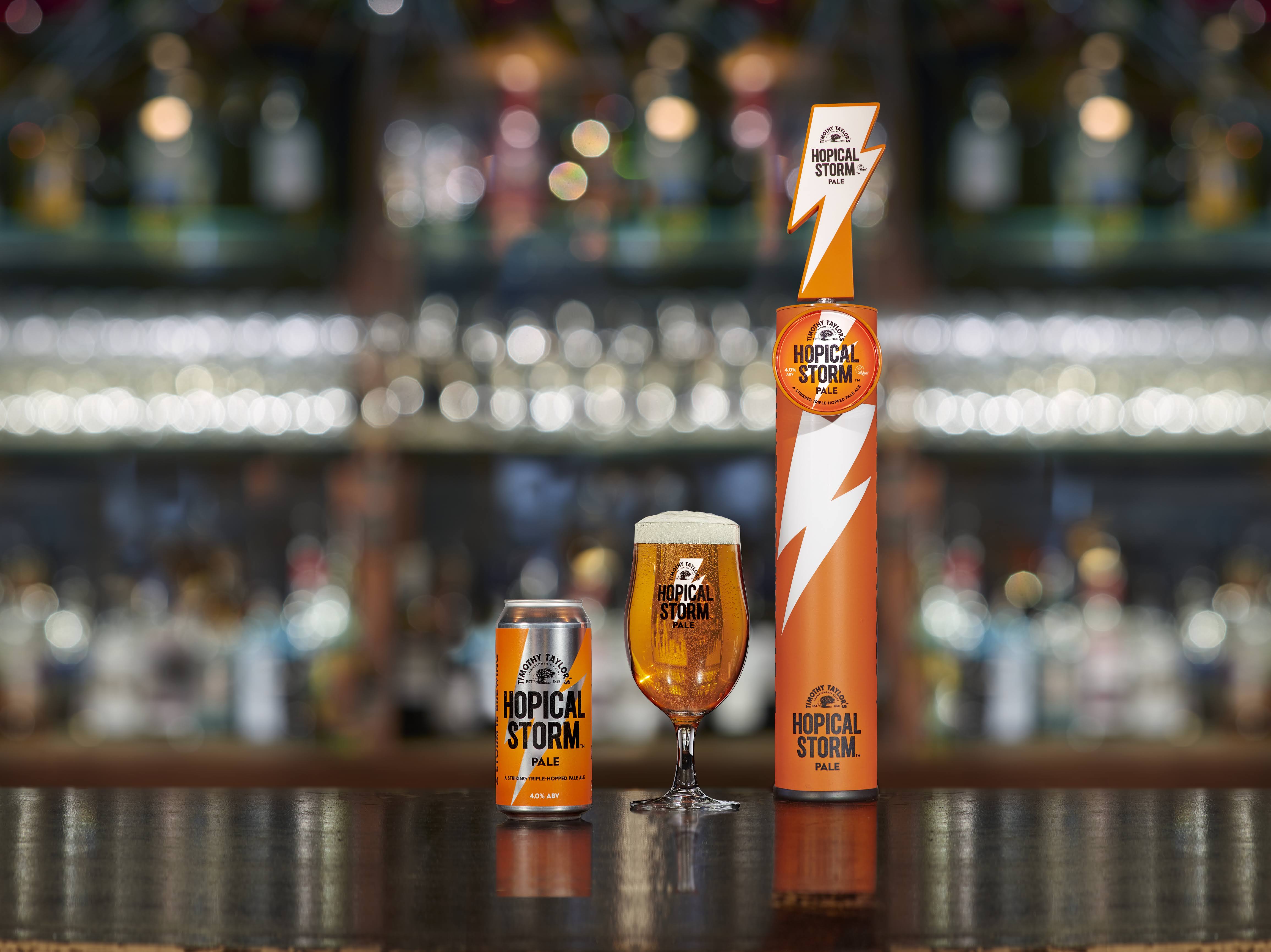 Timothy Taylor's Hopical Storm in can and keg Timothy Taylor's Hopical Storm in can and keg